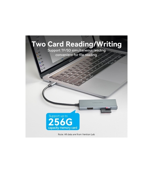 USB-концентратор Vention TOOHB, USB Type-C, USB/HDMI/SD/XD/CF/MS/TF,USB Type-C