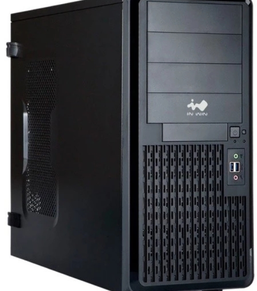 Компьютерный корпус Midi Tower InWin PE689 Black 750W P75F 80plus Gold USB3.0*2+A(HD)+front fan 120мм*1+rear fan 120мм*1+ 2*2SATA+1*1SATA+Intrusion Switch/holes for SL20” RACKMOUNT