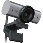 Веб-камера Logitech MX Brio 3840x2160, 30 кадр/с, USB Type-C, микрофон (2 шт, шумоподавление), автоматическая фокусировка, автоосвещение, HDR, шторка приватности, слежение за лицом, универсальное крепление, серебристый, фото4