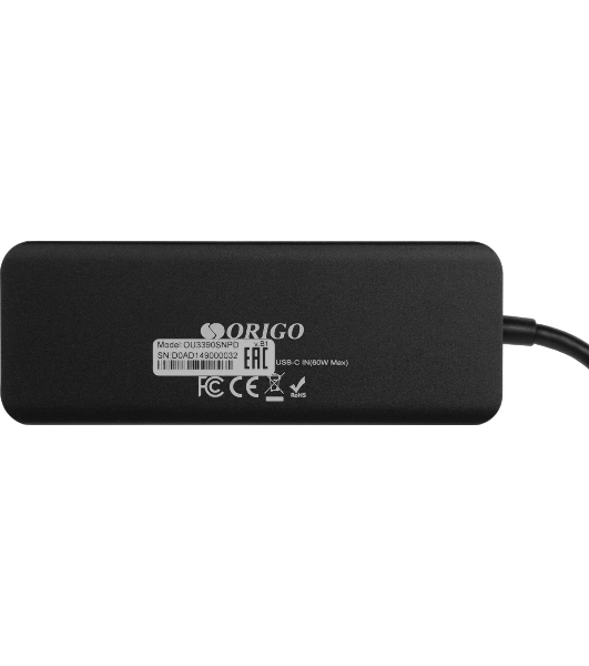 Док-станция ORIGO OU3390SNPD/B1, USB 3.0, USB 3.0/USB Type-C/RJ-45/HDMI/VGA/SD/TF/microSD/3.5мм, USB