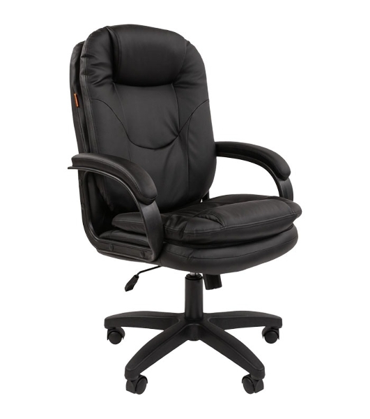 Кресло Chairman 668 LT NEW черный, экокожа, 120 кг