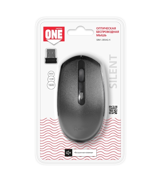 Мышь беспроводная Smartbuy ONE 280AG черная (SBM-280AG-K)