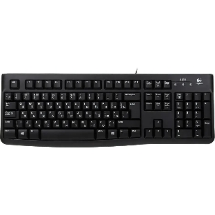 Клавиатура проводная Logitech K120 EER, USB, черный