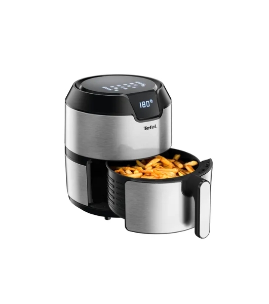 Аэрогриль Tefal EY401D15 серебристый, 1500 Вт, 4.2 л, сенсор, 8 программ