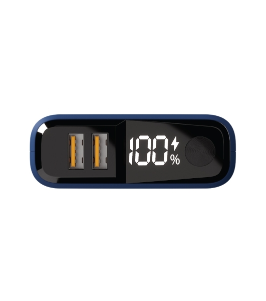 Портативный аккумулятор OLMIO QS-20, 20000mAh, 22.5W QuickCharge3.0/PowerDelivery, LCD, темно-серый