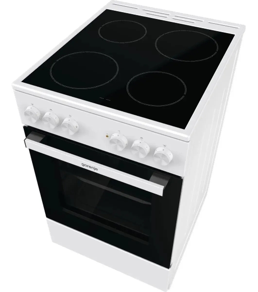 Плита электрическая Gorenje GEC5A12WG-B белый, конфорок 4 электрических, духовка 68 л, 50 см x 85 см x 59.4 см (без крышки)