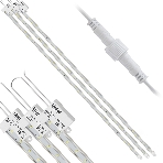 Светильник для растений светодиодный Uniel линейный ULY-P91-20W/SPFR/K IP65 AC220V CLEAR KIT03 1200мм. Спектр для фотосинтеза. В составе набора из 3-х штук., фото3