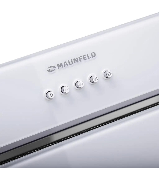 Вытяжка встраиваемая Maunfeld TRAPEZE 601GG белый, 60 см, 1150 куб. м/ч, 54 дБ