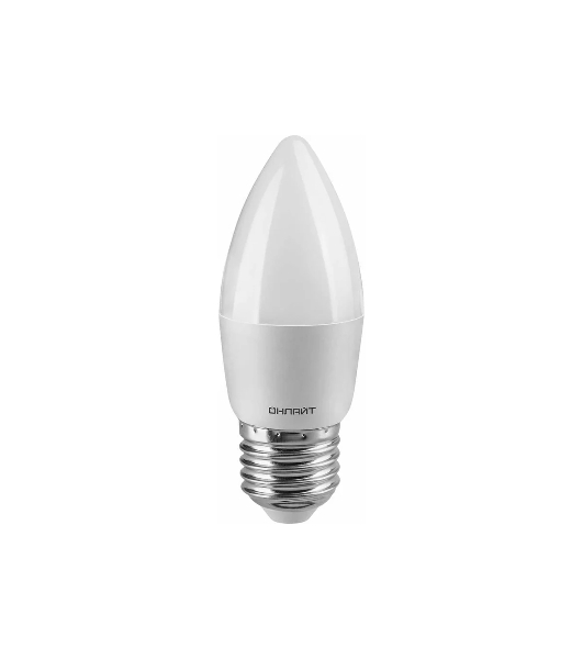Лампа светодиодная ОНЛАЙТ 61130 OLL-C37-8-230-6.5K-E27-FR