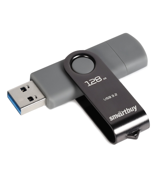 Флешка USB Smartbuy Twist Dual (SB128Gb3DUOTWK), 128Gb, USB 3.0/3.1, Twist Dual