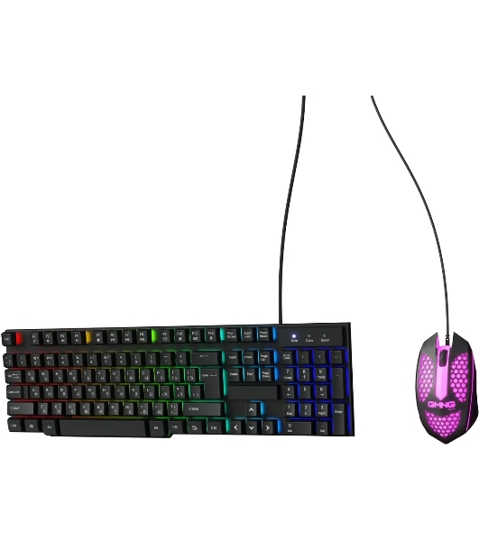 Комплект клавиатура+мышь Oklick 400GMK проводной, USB, 1200 DPI, чёрный
