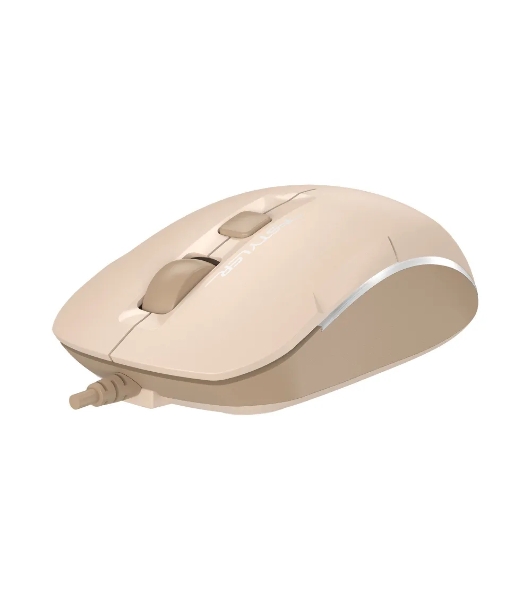 Мышь проводная A4Tech Fstyler FM26 бежевый/коричневый, 1600 dpi, USB, кнопки - 4
