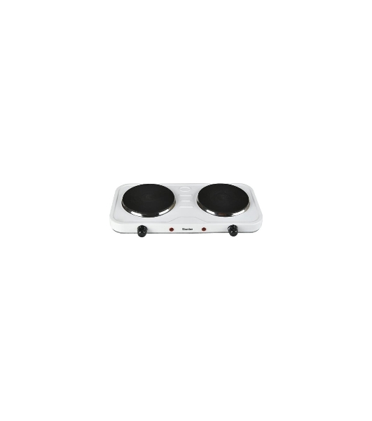 Плита настольная электрическая Blackton Bt HP217W белый, 2 кВт, ТЭН, конфорки - 2, эмаль, поворотные переключатели