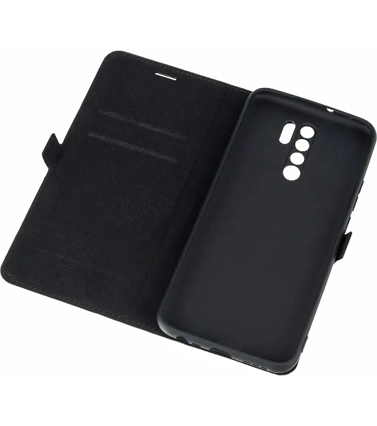 Чехол (флип-кейс) BORASCO для Xiaomi Redmi 9, черный