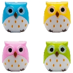 Точилка для карандашей ручная Silwerhof Owl Солнечная коллекция, 2 отверстия, пластик, ассорти, коробка, фото 1