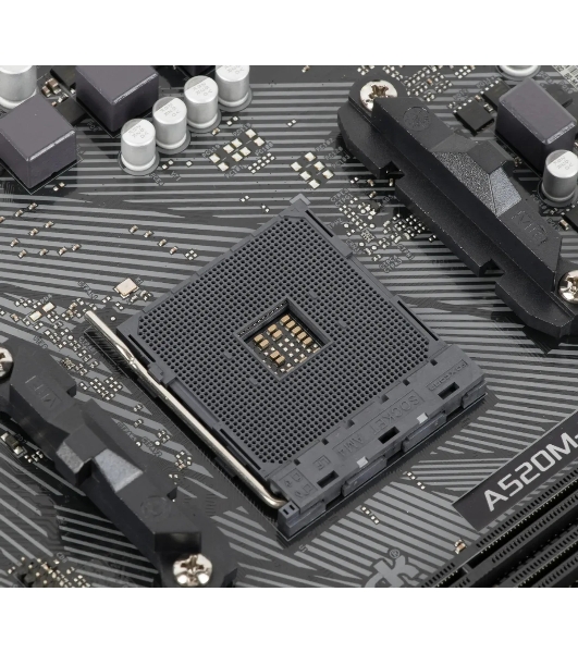 Материнская плата ASRock A520M-HDV, AMD A520, 2x1x M.2 , 1x PCI-E x16, 1x PCI-E x1, 1x D-Sub есть, 1x HDMI есть, 1x DVI есть, 1x DP нет, 1x 1Gb LAN Wi-Fi нет, BT нет, 2x USB 2.0, 2x USB 3.2 Gen1, 7.1, microATX