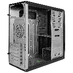 Компьютерный корпус Miditower ExeGate CP-604-UNS450 (ATX, БП UNS450 с вент. 12см, 2*USB, аудио, черный), фото2