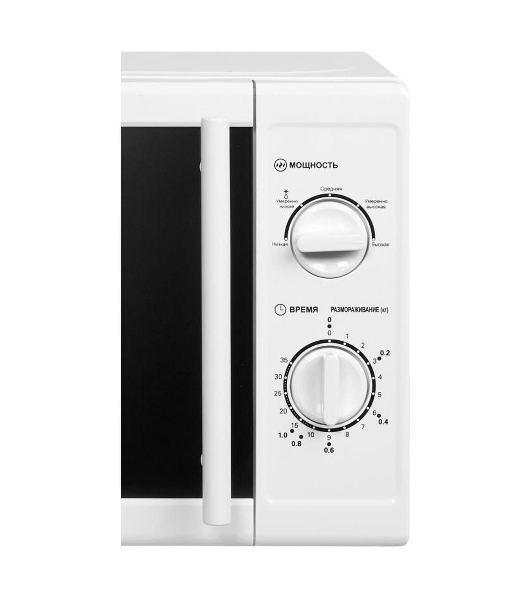 Микроволновая печь HOME HMM207СW белый, 20 л, 700 Вт, переключатели - поворотный механизм