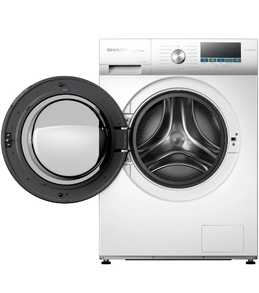 Стиральная машина Sharp ES-FEI712DLZ-W белый, загрузка фронтальная 7 кг, 1200 об/мин, класс A+++