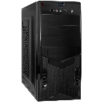 Компьютерный корпус Miditower ExeGate CP-604-UNS450 (ATX, БП UNS450 с вент. 12см, 2*USB, аудио, черный), фото 1