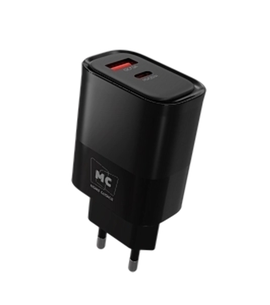 Сетевое зарядное устройство MORE CHOICE (4620202555557) NC81i СЗУ 1USB+1Type-C 3.0A PD 20W+ QC3.0, черный