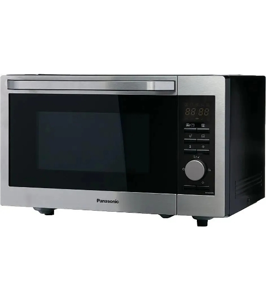 Микроволновая печь Panasonic NN-C69MSZPE нержавеющая сталь/черный, 30 л, 1000 Вт, переключатели - кнопки, поворотный механизм