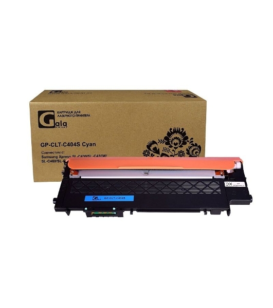 Картридж лазерный GalaPrint GP-CLT-C404S голубой (1000 стр) для Samsung Xpress SL-C430/SL-C430W/SL-C480/SL-C480W/C482/C483/C432/C433