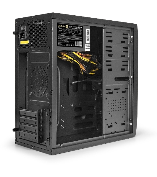 Компьютерный корпус Minitower ExeGate QA-412U Black, mATX, (XP350, Black, 120мм), 2хUSB+2хUSB 3.0, Audio