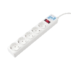 Фильтр-удлинитель, PC 0,5 м 5 р, бел. 10А, SPG-B-0,5M-WHITE, фото2