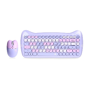 Комплект клавиатура+мышь Smartbuy 668396AG-KT беспроводной, USB, 1600 DPI, сиреневый/фиолетовый