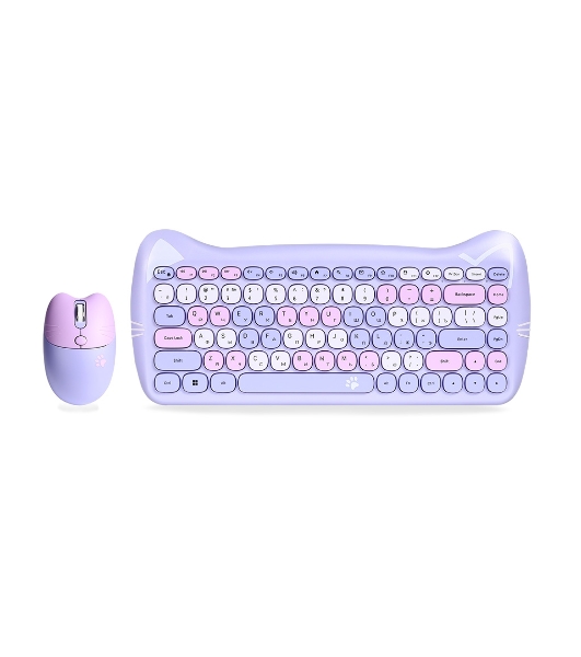 Комплект клавиатура+мышь Smartbuy 668396AG-KT беспроводной, USB, 1600 DPI, сиреневый/фиолетовый