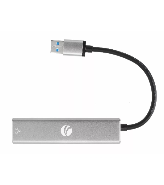 Переходник VCOM USB 3.0 -->RJ-45 1000Mbps+3 USB3.0, Aluminum Shell, 0.2м DH312A