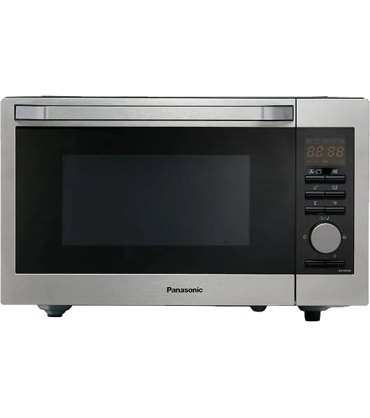 Микроволновая печь Panasonic NN-C69MSZPE нержавеющая сталь/черный, 30 л, 1000 Вт, переключатели - кнопки, поворотный механизм