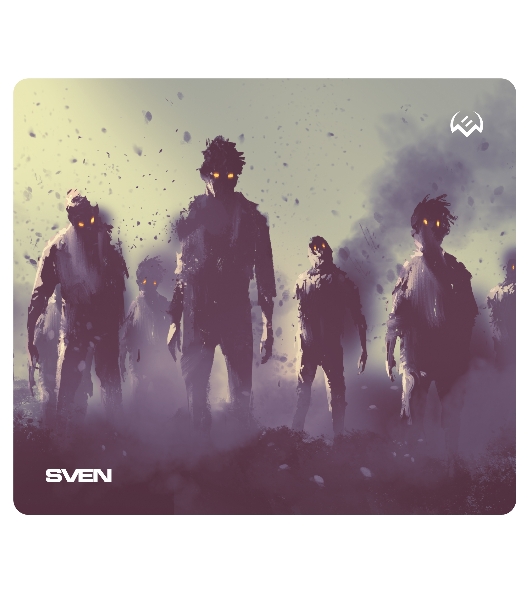 Игровой коврик для мыши (230 х 200 х 2 мм, ткань, резина) SVEN MP-G02S Zombie