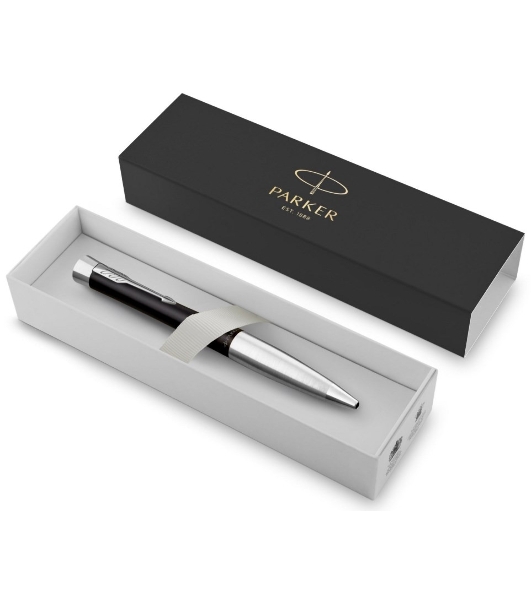 Ручка шариковая Parker Urban Core (CW2150858) Muted Black CT, M, черные чернила, подарочная коробка с европодвесом