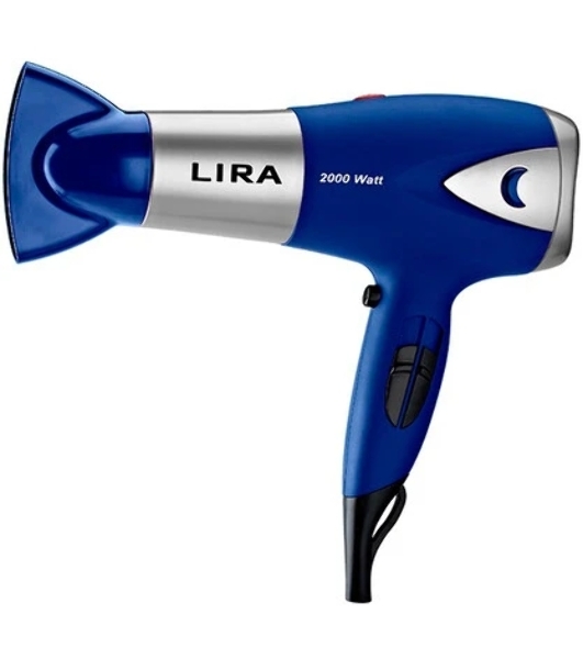 Фен LIRA LR 0703 синий/серый, 2000 Вт