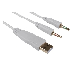 Гарнитура Redragon Mento белый, проводная, USB / 2 x mini jack 3.5 мм, подсветка, фото2