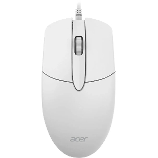 Мышь проводная Acer OMW300 белый, 1200 dpi, USB, кнопки - 3