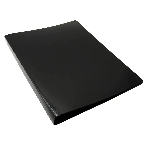 Папка с 20 прозрачными вкладками Бюрократ DeLuxe DLV20BLCK A4, пластик, 0.7мм, черный, фото 1