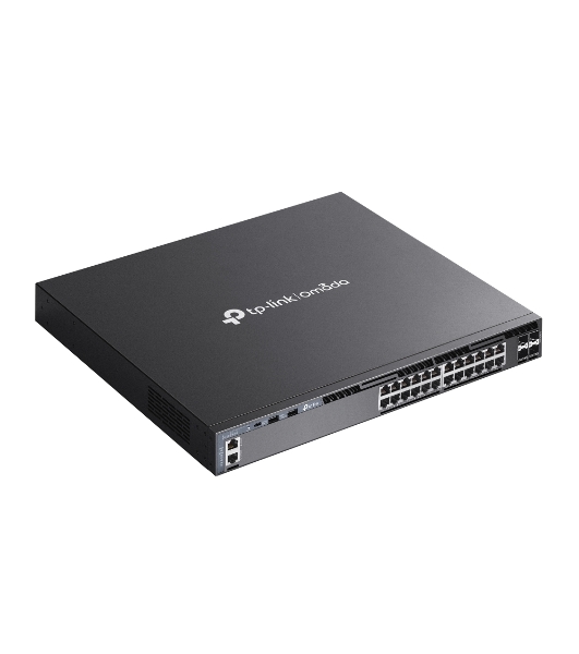 Коммутатор управляемый стекируемый 3 го уровня TP-Link SG6428X Omada с 24 гигабитными портами и 4 портами SFP+