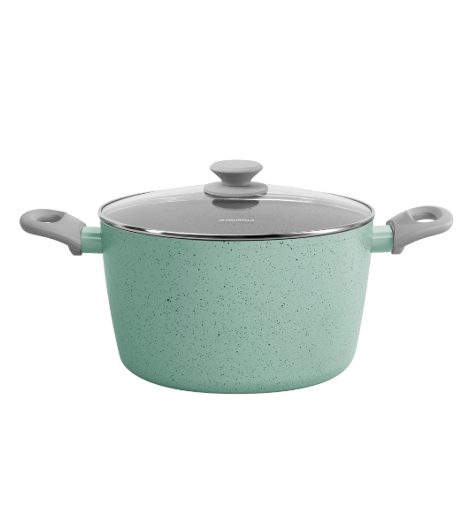 Кастрюля Maunfeld HELGA MCS57FA05FS из кованого алюминия со стеклянной крышкой, 24 см, 5,7 л.