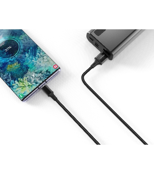 Кабель Smartbuy S14 MicroUSB черный, 3 А, 1 м