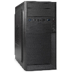 Компьютерный корпус Minitower ExeGate BAA-105U2-01-UNS350 (mATX, БП UNS350 с вент. 12см, 2*USB+2*USB 3.0, аудио, черный), фото 1