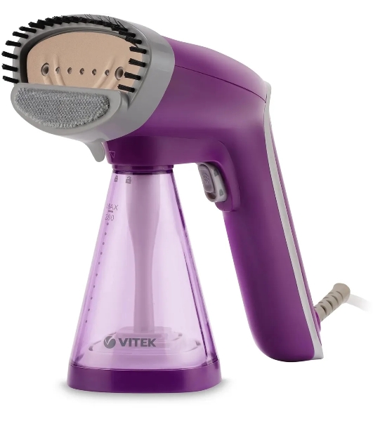 Отпариватель Vitek VT-2438 фиолетовый, 1700 Вт, 25 г/мин, 280 мл