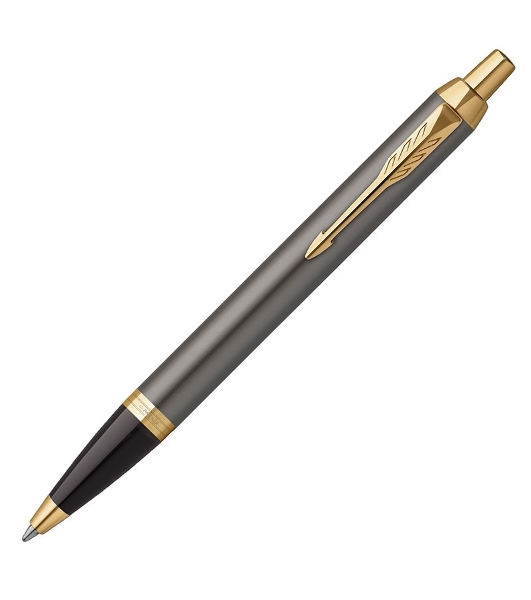 Ручка шариковая Parker IM Premium Grey Core GT (2214613) M, синие чернила, подарочная коробка