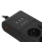 Сетевой фильтр QUMO Power Bar PRO 6SP4U (P-0006), черный, фото4