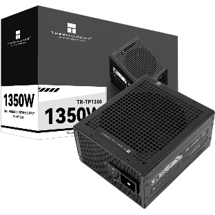 Блок питания Thermalright, 1350W 80+ Platinum (ATX, 3.0, PCIe 5.0, Full modular, 1x24(20+4)pin 600мм, 2xCPU 8(4+4)pin, 2xPCIe*2 8(6+2)pin, 2x12VHPWR PCIe 5.0 12+4pin 600мм, 6xSATA, 5xMOLEX4pin, Active, 120x120мм, 170x150x86мм, OPP, OVP, OTP, OCP, SCP, черный)
