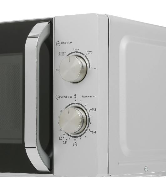 Микроволновая печь Haier HMB-MM208SA серебристый/черный, 20 л, 800 Вт, переключатели - поворотный механизм