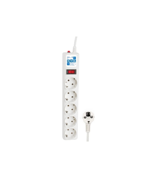 Фильтр-удлинитель, PC 0,5 м 5 р, бел. 10А, SPG-B-0,5M-WHITE