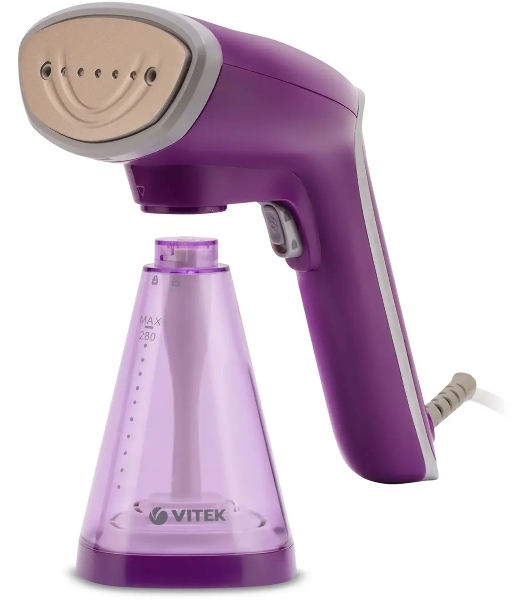 Отпариватель Vitek VT-2438 фиолетовый, 1700 Вт, 25 г/мин, 280 мл